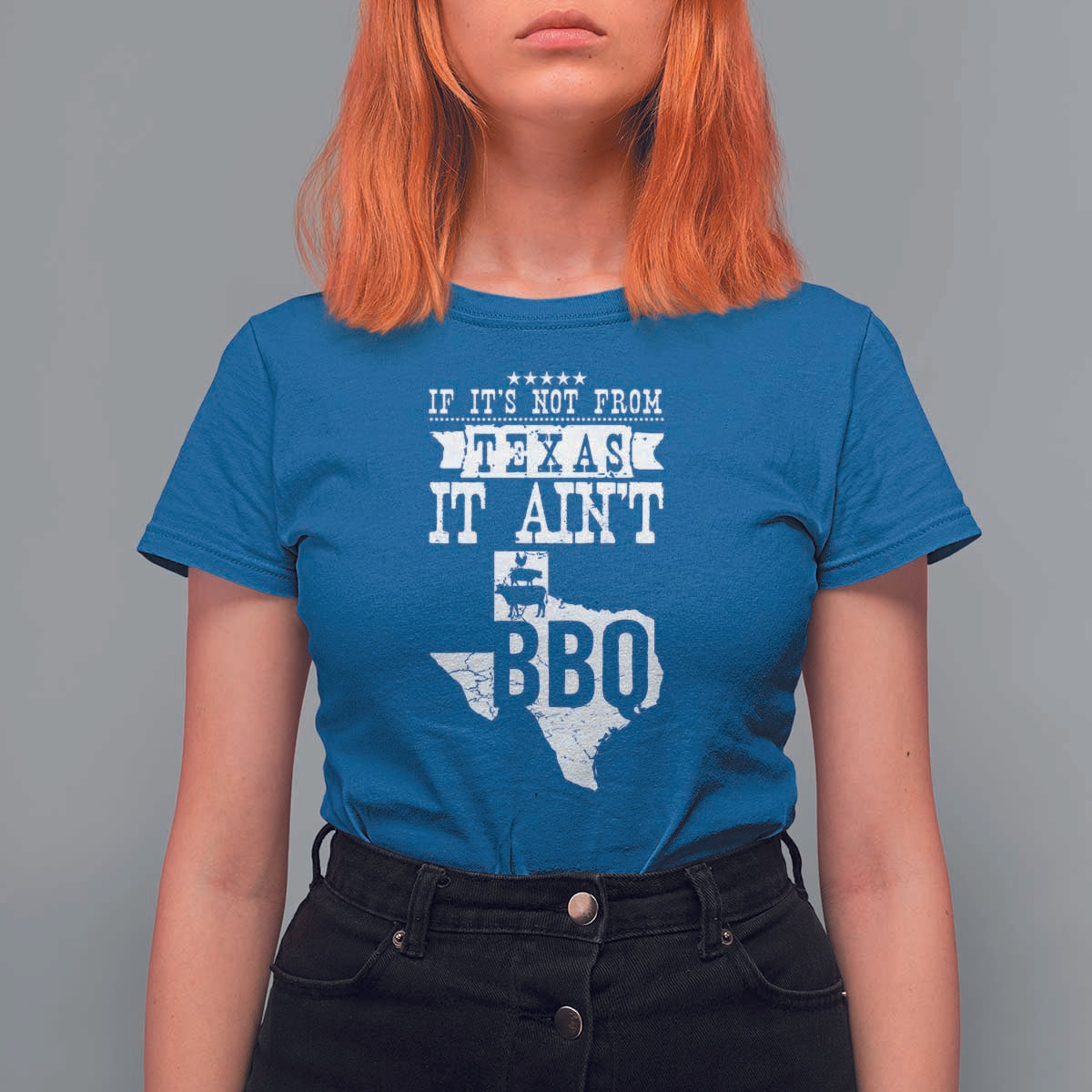 Texas BBQ Lover T Shirt For Women If It's Not From Texas It Ain't BBQ - Wonder Print Shop