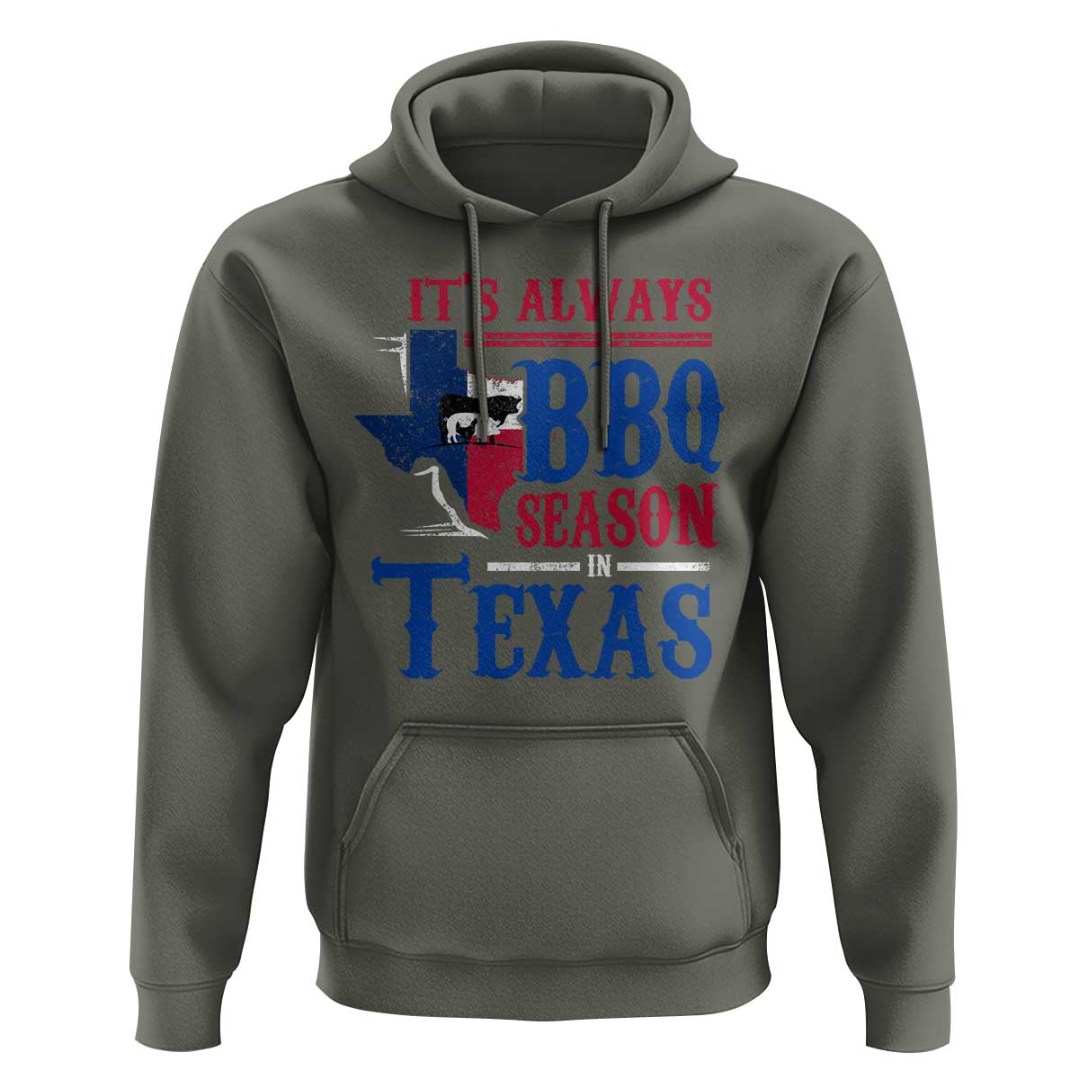 Texas BBQ Lover Hoodie It's Always BBQ Season In Texas