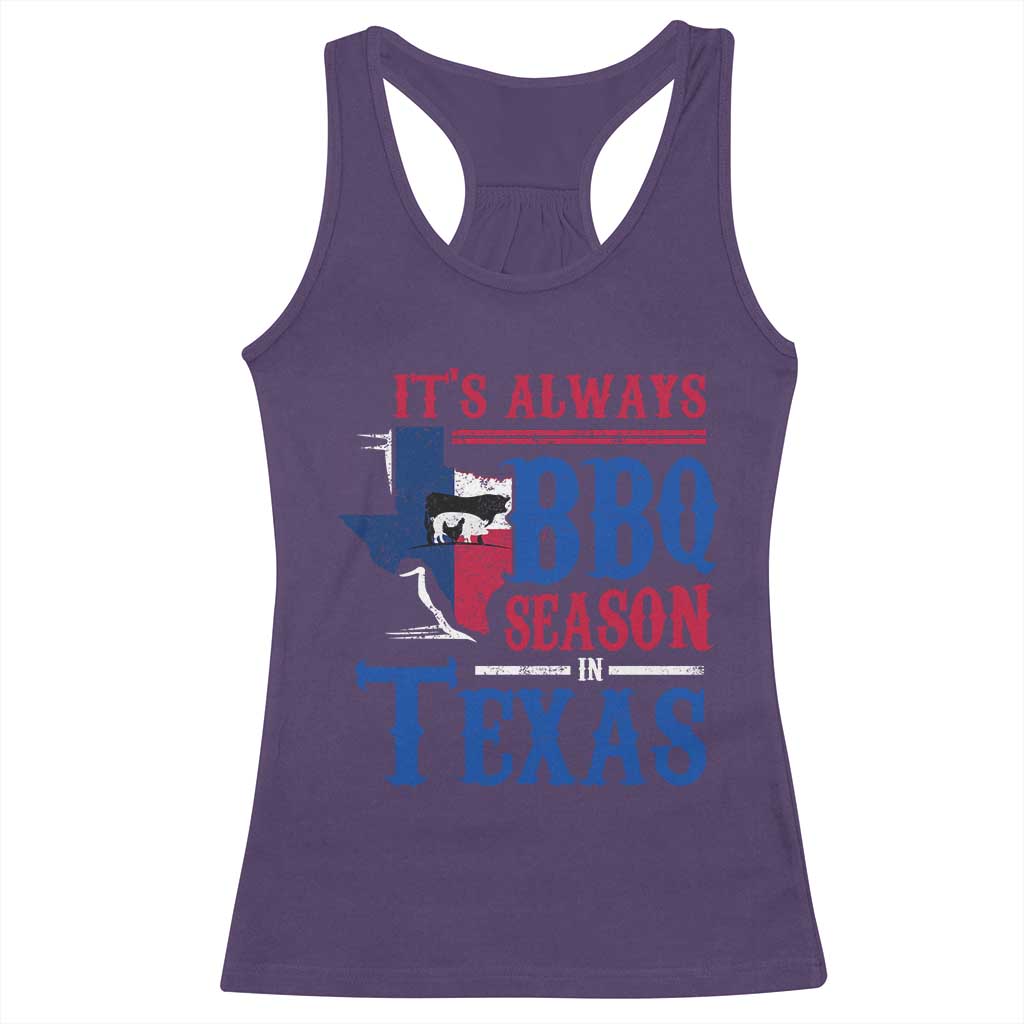 Texas BBQ Lover Racerback Tank Top It's Always BBQ Season In Texas