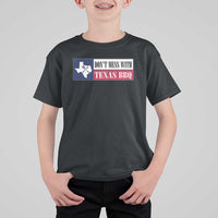 Don't Mess With Texas BBQ T Shirt For Kid Texan Flag Grilling Pitmaster