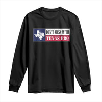 Don't Mess With Texas BBQ Long Sleeve Shirt Texan Flag Grilling Pitmaster
