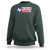 Don't Mess With Texas BBQ Sweatshirt Texan Flag Grilling Pitmaster