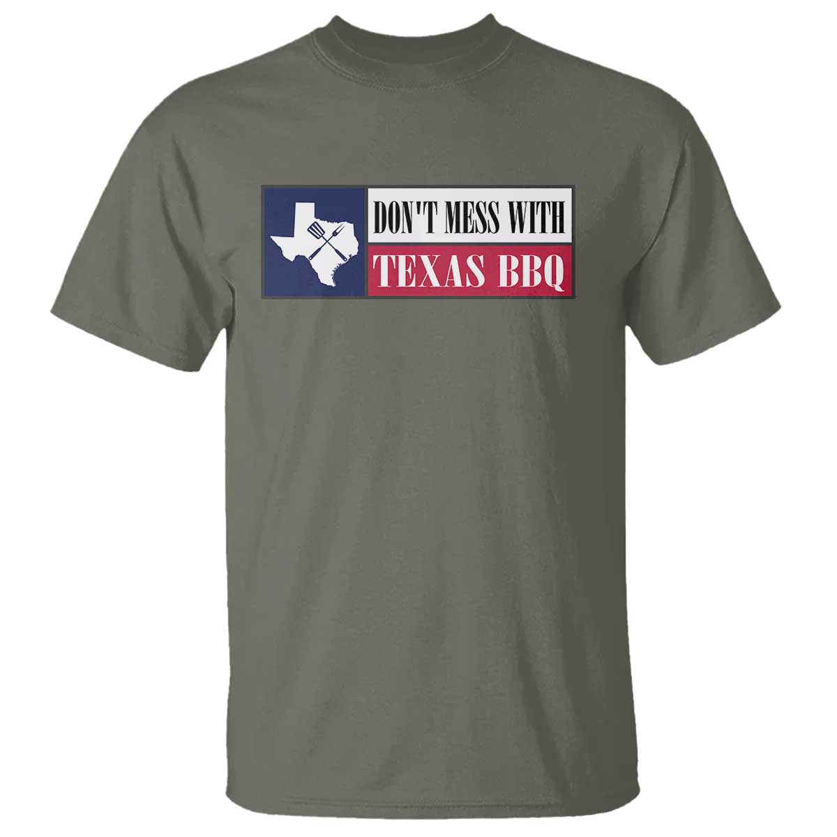 Don't Mess With Texas BBQ T Shirt Texan Flag Grilling Pitmaster - Wonder Print Shop