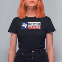 Don't Mess With Texas BBQ T Shirt For Women Texan Flag Grilling Pitmaster - Wonder Print Shop