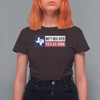 Don't Mess With Texas BBQ T Shirt For Women Texan Flag Grilling Pitmaster - Wonder Print Shop