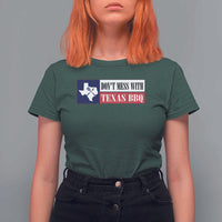 Don't Mess With Texas BBQ T Shirt For Women Texan Flag Grilling Pitmaster - Wonder Print Shop