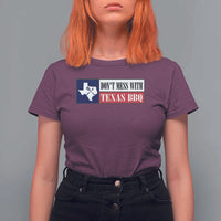 Don't Mess With Texas BBQ T Shirt For Women Texan Flag Grilling Pitmaster - Wonder Print Shop