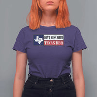 Don't Mess With Texas BBQ T Shirt For Women Texan Flag Grilling Pitmaster - Wonder Print Shop