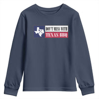 Don't Mess With Texas BBQ Youth Sweatshirt Texan Flag Grilling Pitmaster