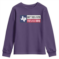 Don't Mess With Texas BBQ Youth Sweatshirt Texan Flag Grilling Pitmaster