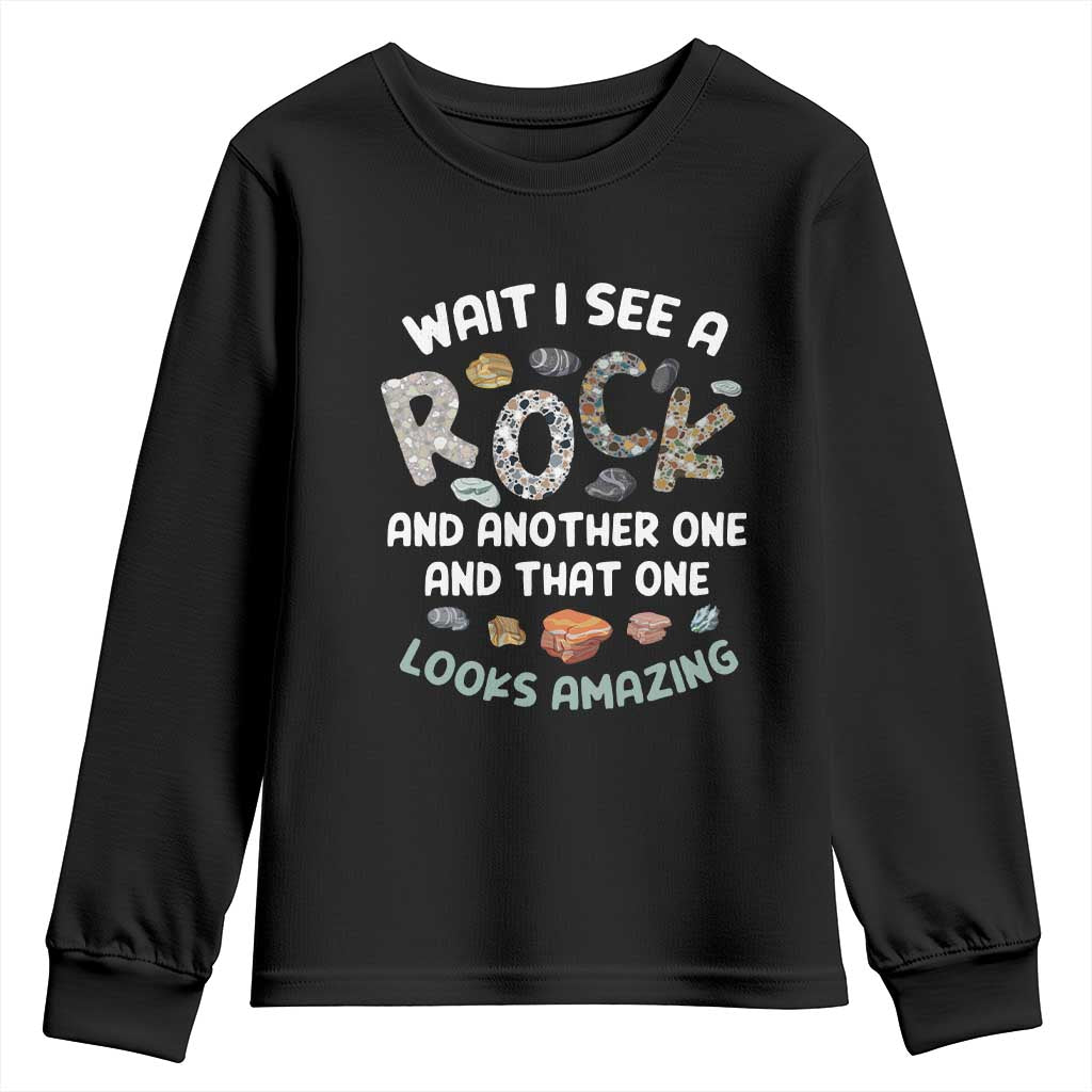 Rock Collector Youth Sweatshirt Wait I See A Rock Geologist