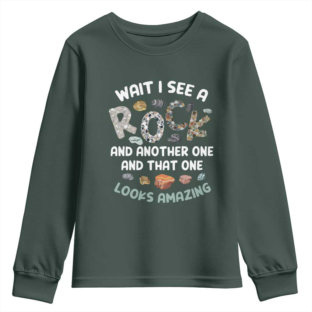 Rock Collector Youth Sweatshirt Wait I See A Rock Geologist