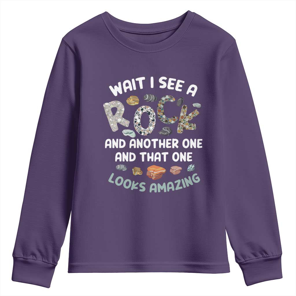Rock Collector Youth Sweatshirt Wait I See A Rock Geologist