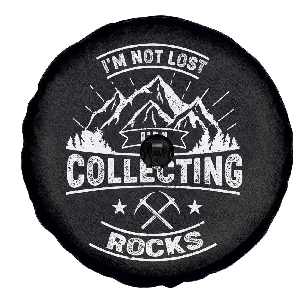 Rock Collector Spare Tire Cover I'm Not Lost I'm Collecting Rocks Geologist