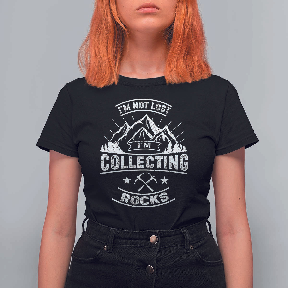 Rock Collector T Shirt For Women I'm Not Lost I'm Collecting Rocks Geologist