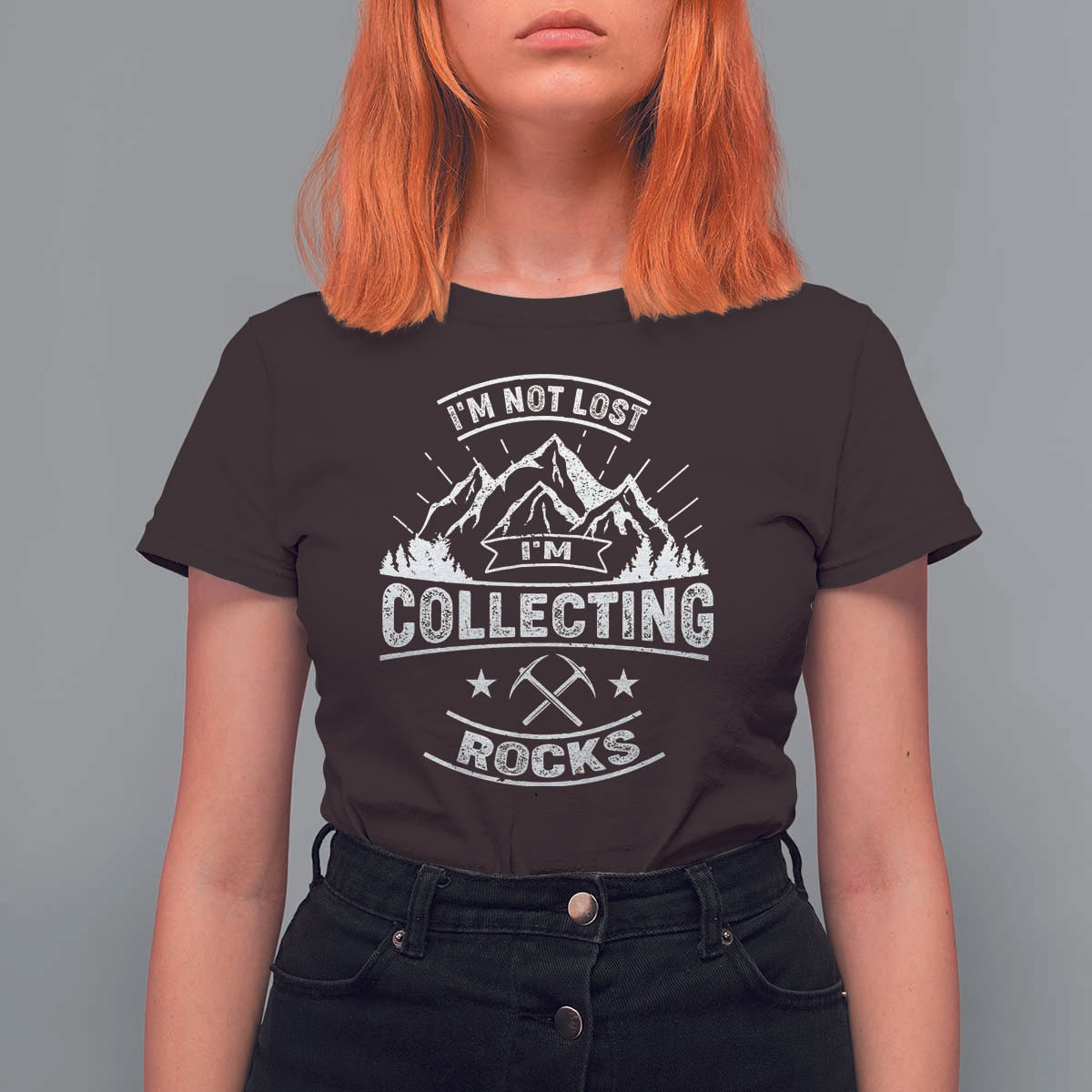 Rock Collector T Shirt For Women I'm Not Lost I'm Collecting Rocks Geologist
