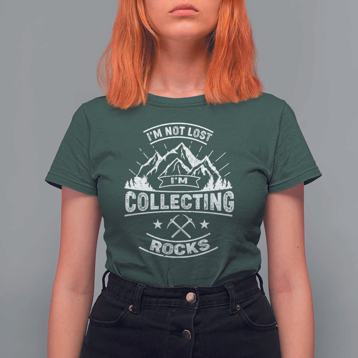 Rock Collector T Shirt For Women I'm Not Lost I'm Collecting Rocks Geologist