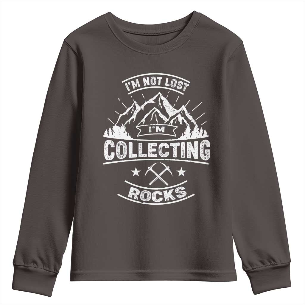 Rock Collector Youth Sweatshirt I'm Not Lost I'm Collecting Rocks Geologist