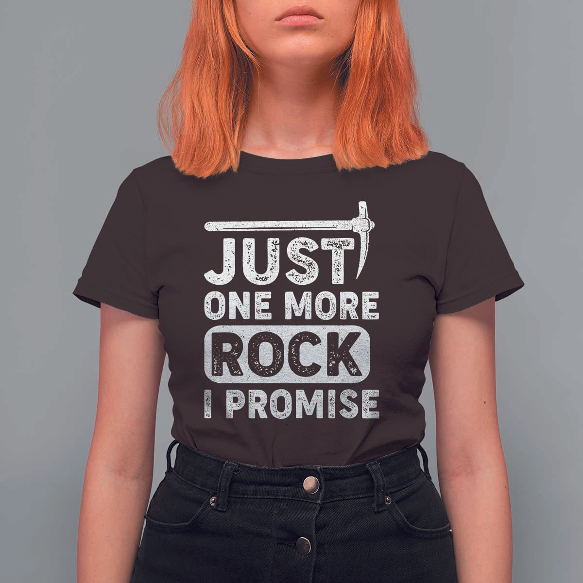 Rock Collector T Shirt For Women Just One More Rock I Promise