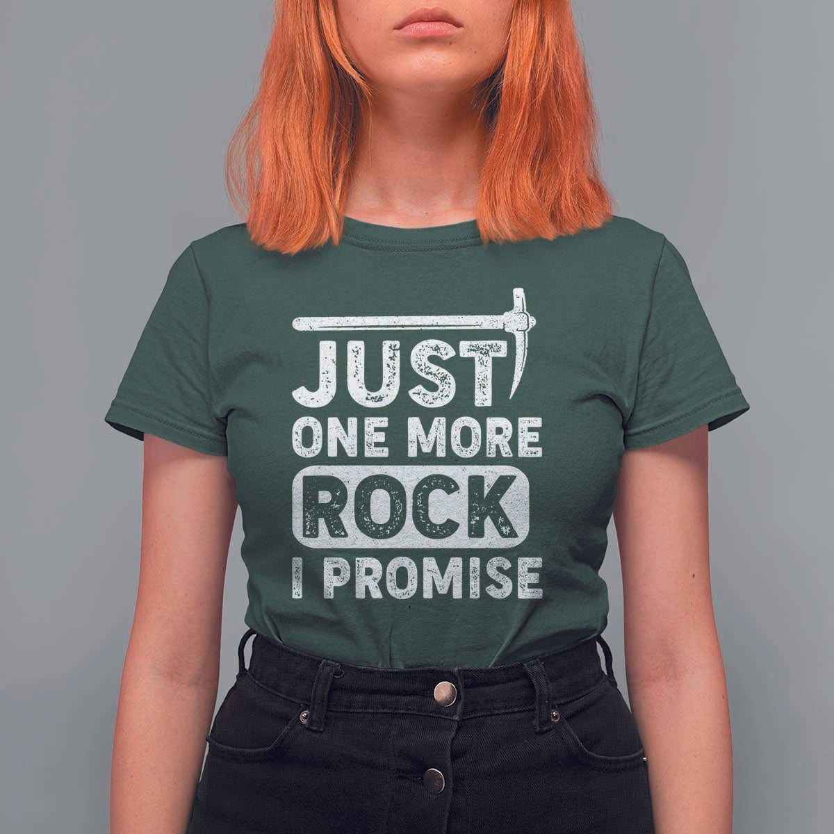 Rock Collector T Shirt For Women Just One More Rock I Promise