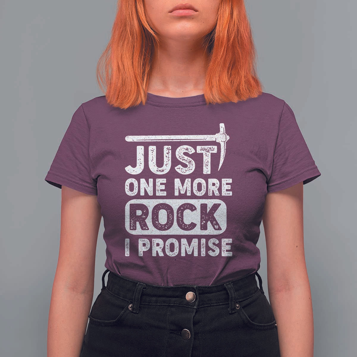 Rock Collector T Shirt For Women Just One More Rock I Promise