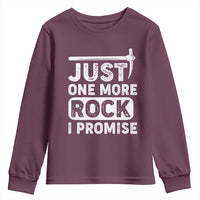Rock Collector Youth Sweatshirt Just One More Rock I Promise