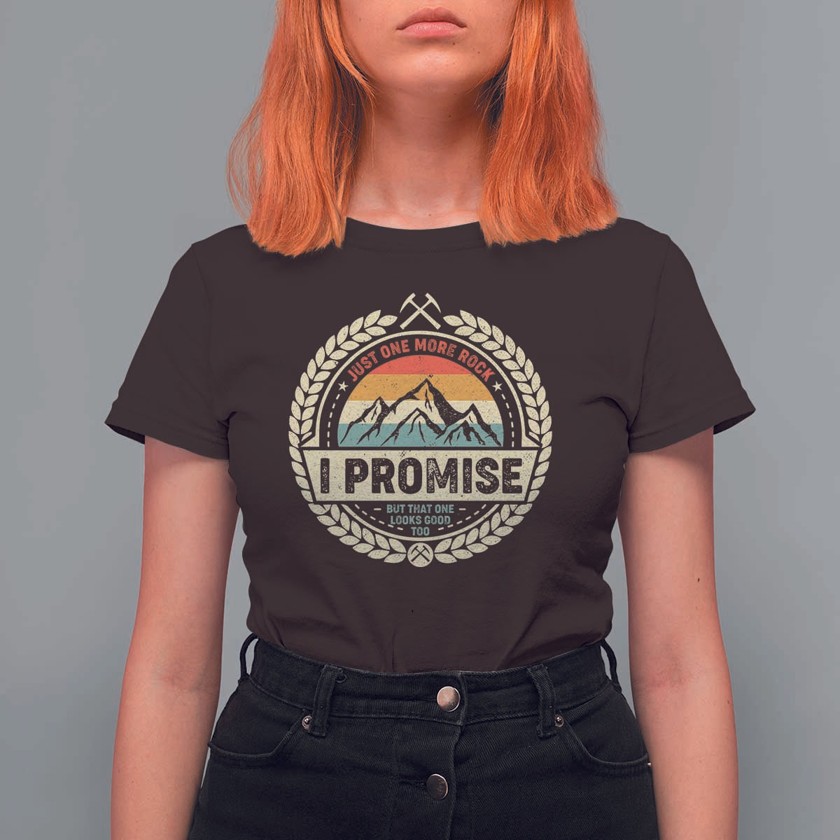 Geologist T Shirt For Women Just One More Rock I Promise Rock Collector