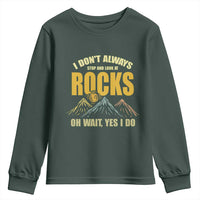 Geologist Youth Sweatshirt I Don't Always Stop And Look At Rocks