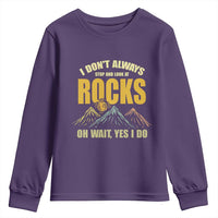 Geologist Youth Sweatshirt I Don't Always Stop And Look At Rocks