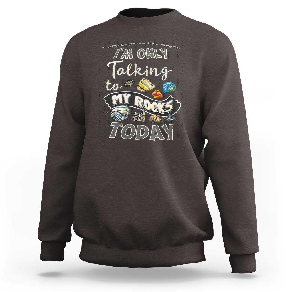 Geologist Sweatshirt I'm Only Taling To My Rocks Today