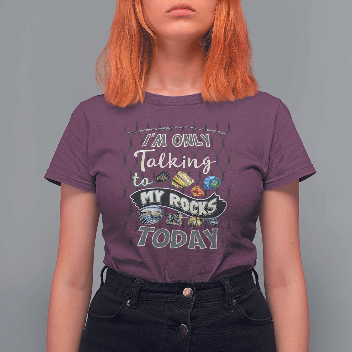 Geologist T Shirt For Women I'm Only Taling To My Rocks Today