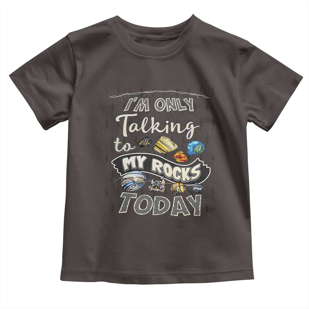 Geologist Toddler T Shirt I'm Only Taling To My Rocks Today