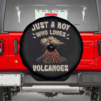 Funny Volcanologist Spare Tire Cover Just A Boy Who Loves Volcanoes Lava