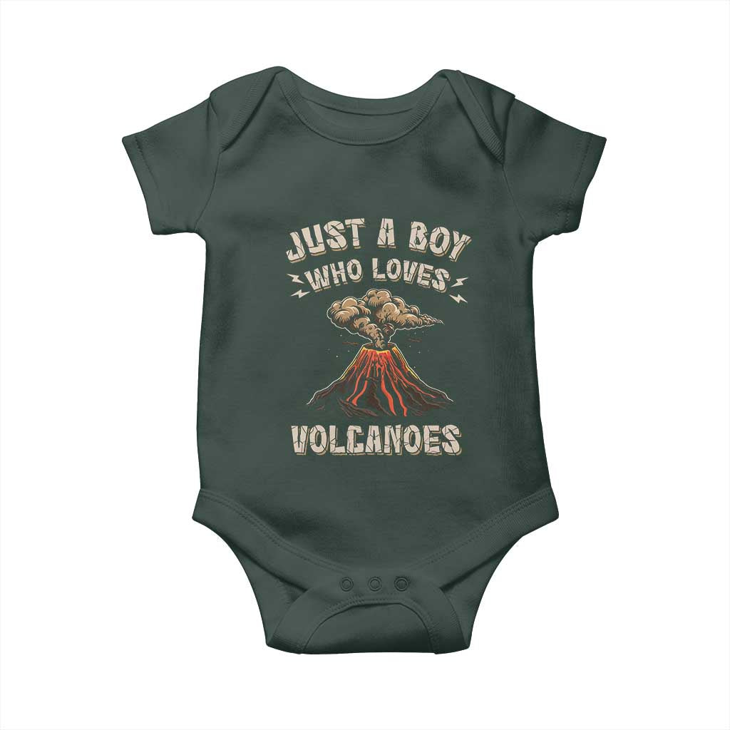 Funny Volcanologist Baby Onesie Just A Boy Who Loves Volcanoes Lava