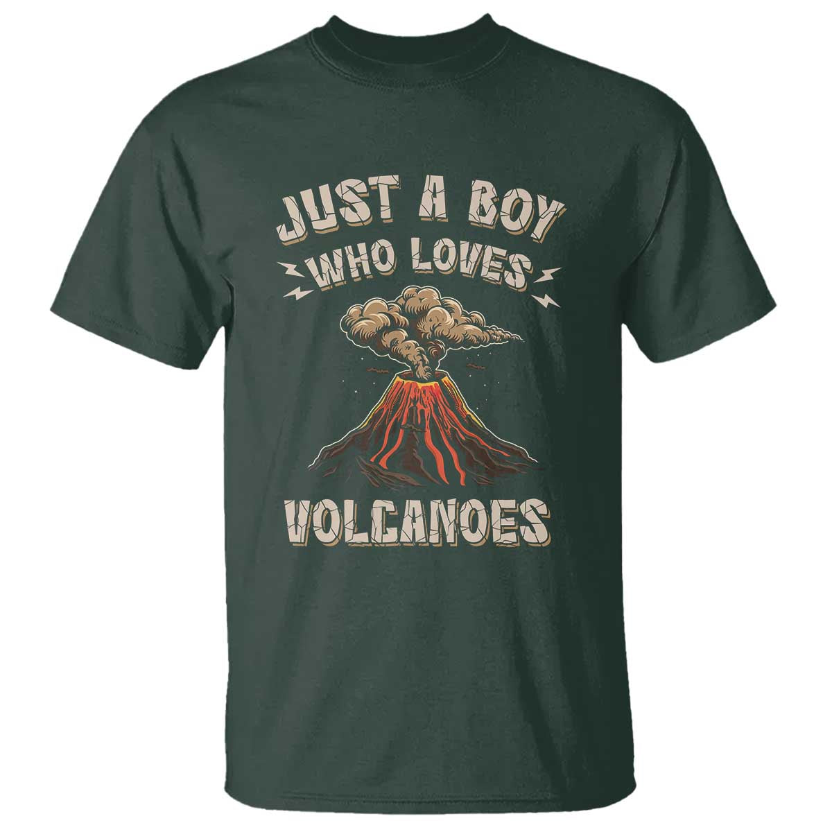 Funny Volcanologist T Shirt Just A Boy Who Loves Volcanoes Lava