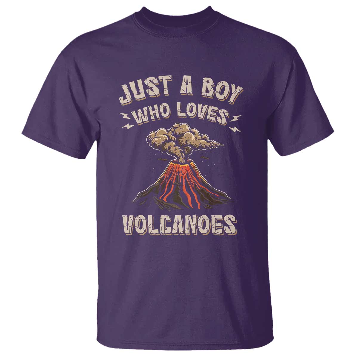 Funny Volcanologist T Shirt Just A Boy Who Loves Volcanoes Lava