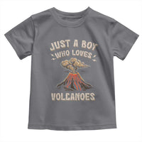 Funny Volcanologist Toddler T Shirt Just A Boy Who Loves Volcanoes Lava