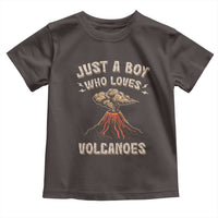 Funny Volcanologist Toddler T Shirt Just A Boy Who Loves Volcanoes Lava
