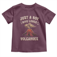 Funny Volcanologist Toddler T Shirt Just A Boy Who Loves Volcanoes Lava