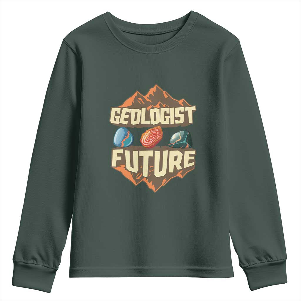 Future Geologist Youth Sweatshirt Geology Student Earth Science