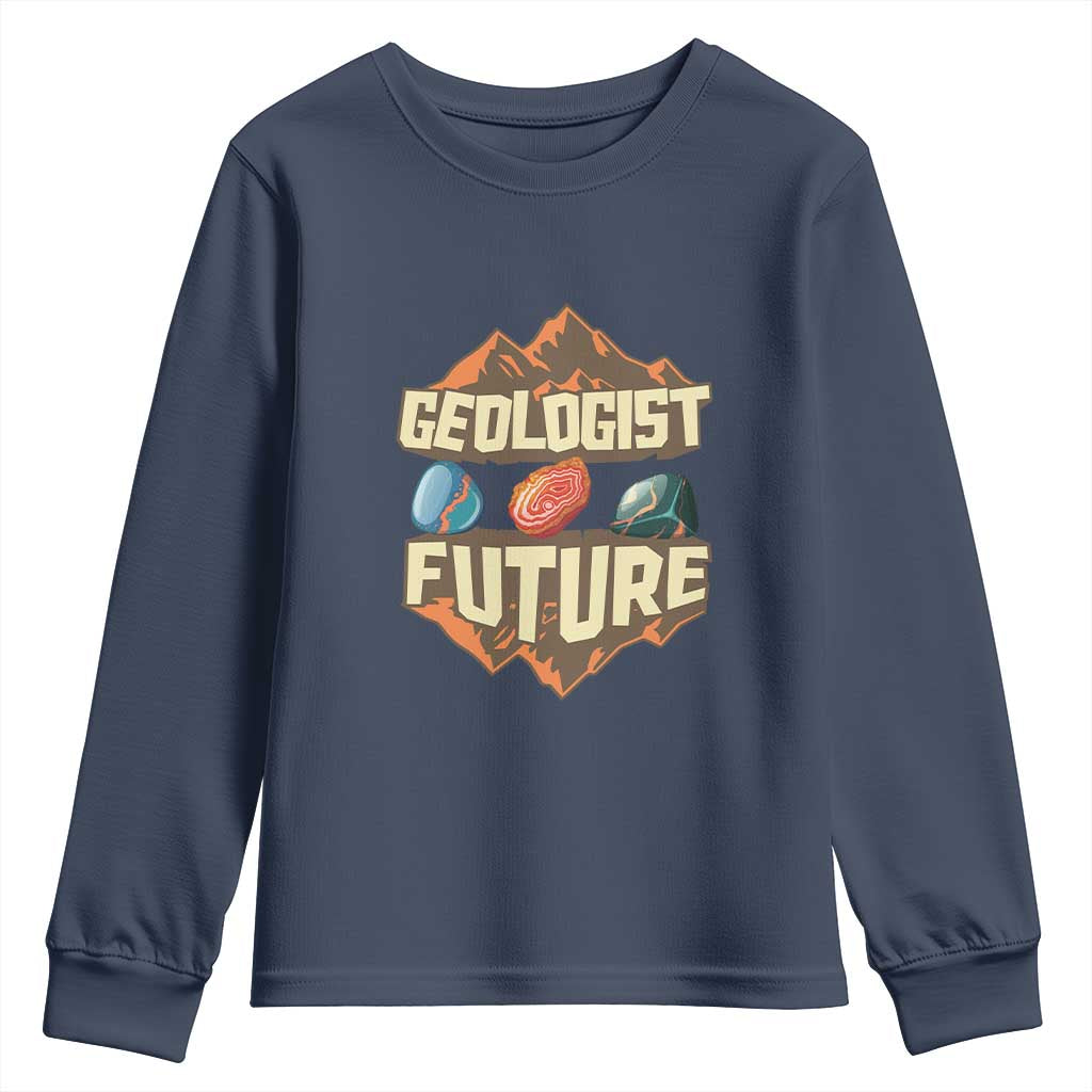 Future Geologist Youth Sweatshirt Geology Student Earth Science
