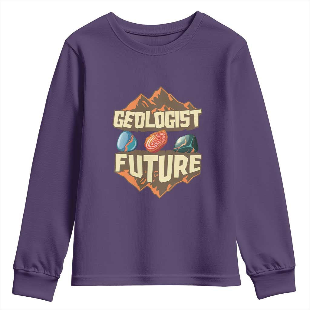 Future Geologist Youth Sweatshirt Geology Student Earth Science