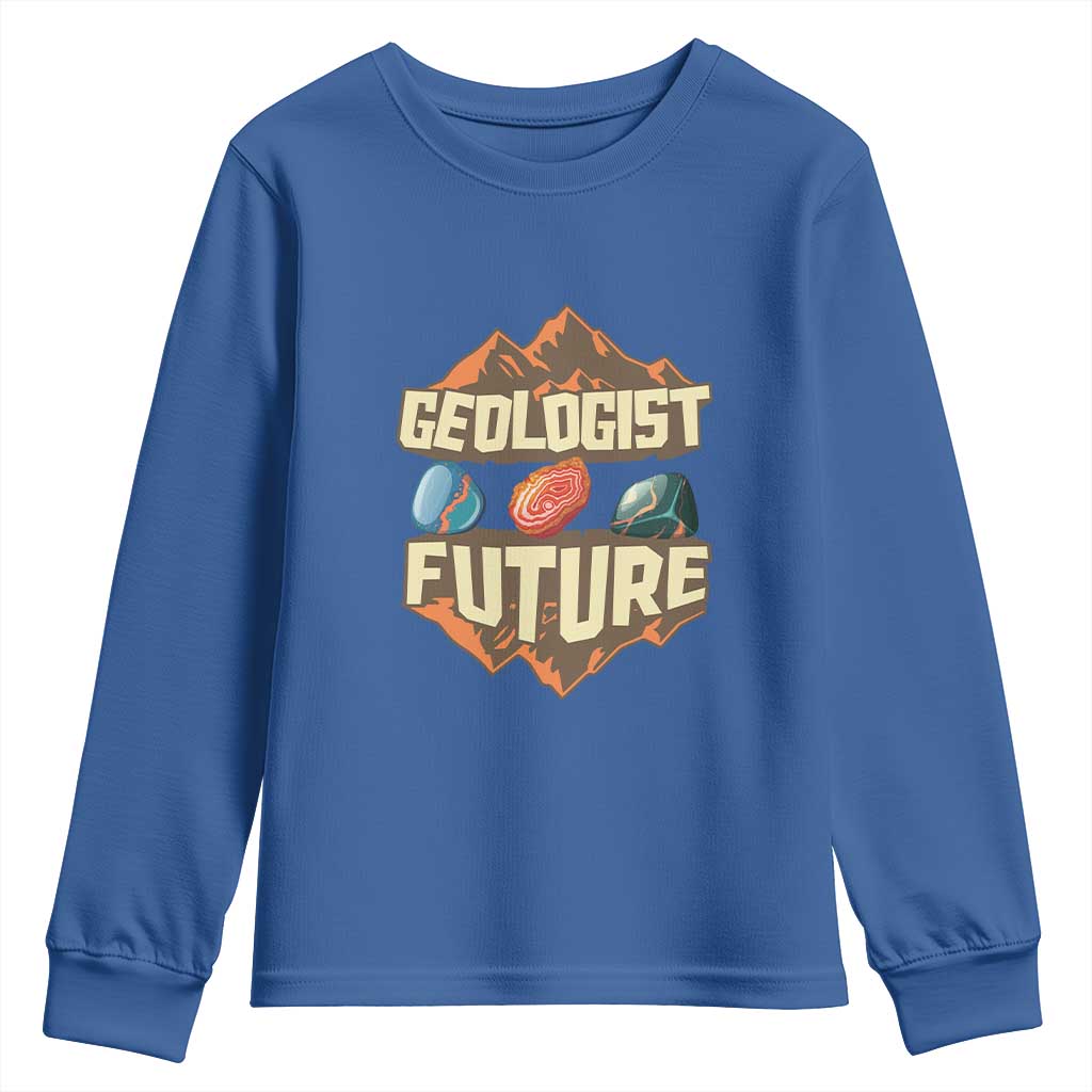 Future Geologist Youth Sweatshirt Geology Student Earth Science