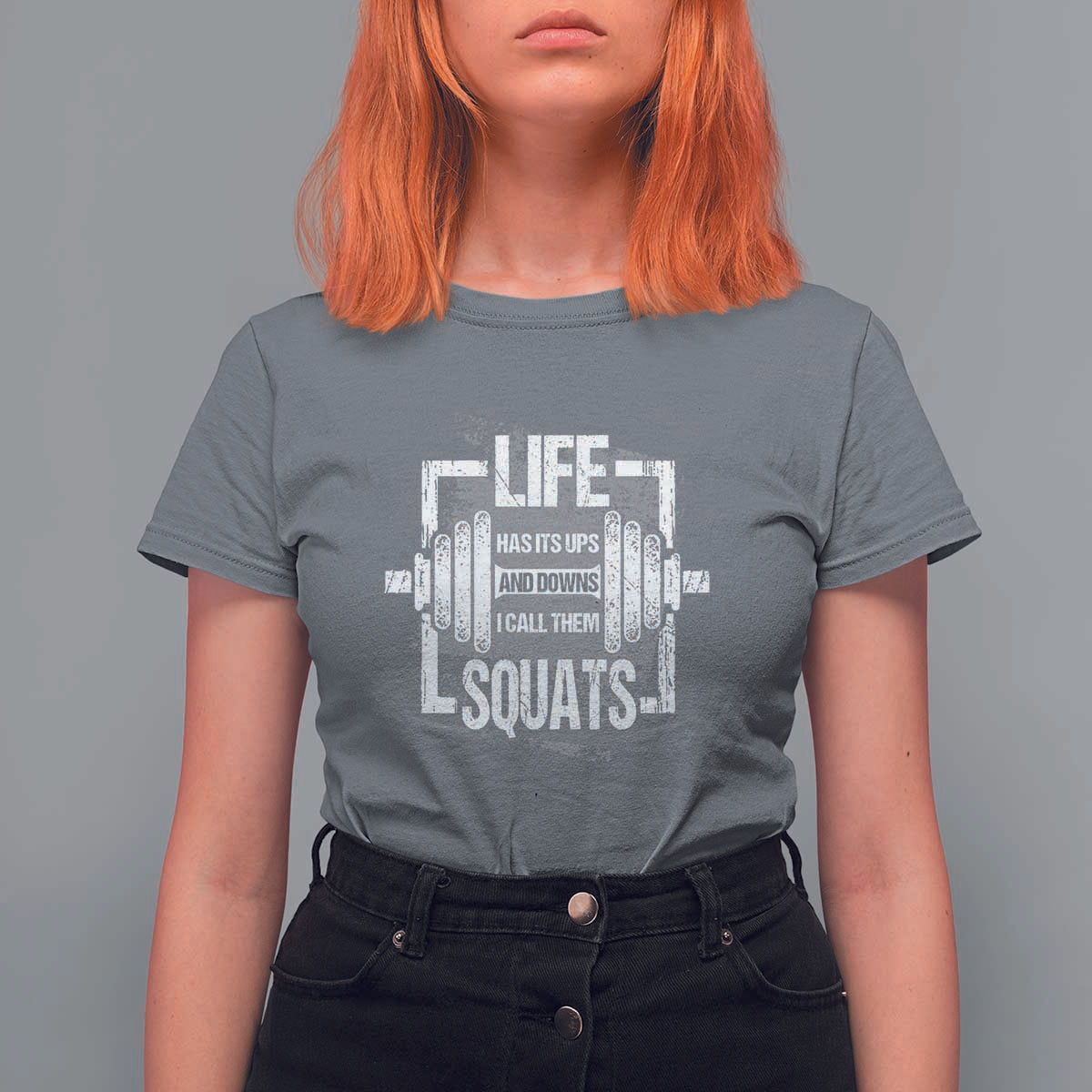 Gymer T Shirt For Women Life Has Its Ups And Downs I Call Them Squats - Wonder Print Shop