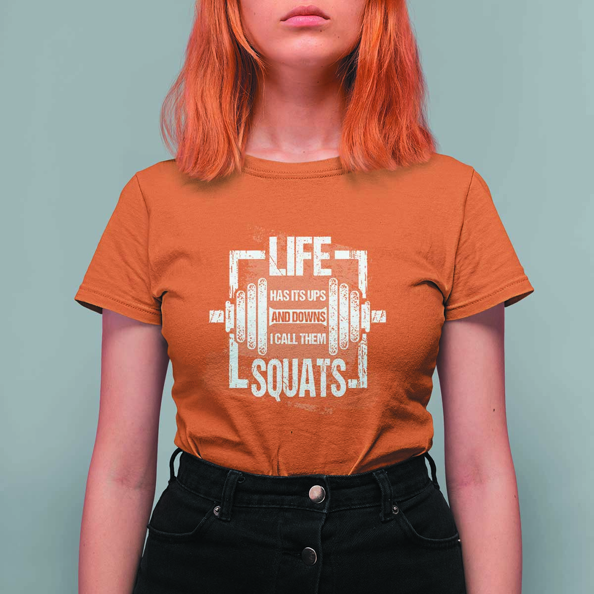 Gymer T Shirt For Women Life Has Its Ups And Downs I Call Them Squats - Wonder Print Shop