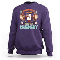 Gymer Sweatshirt Everything Hurts And I'm Hungry - Wonder Print Shop
