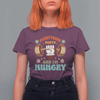 Gymer T Shirt For Women Everything Hurts And I'm Hungry - Wonder Print Shop