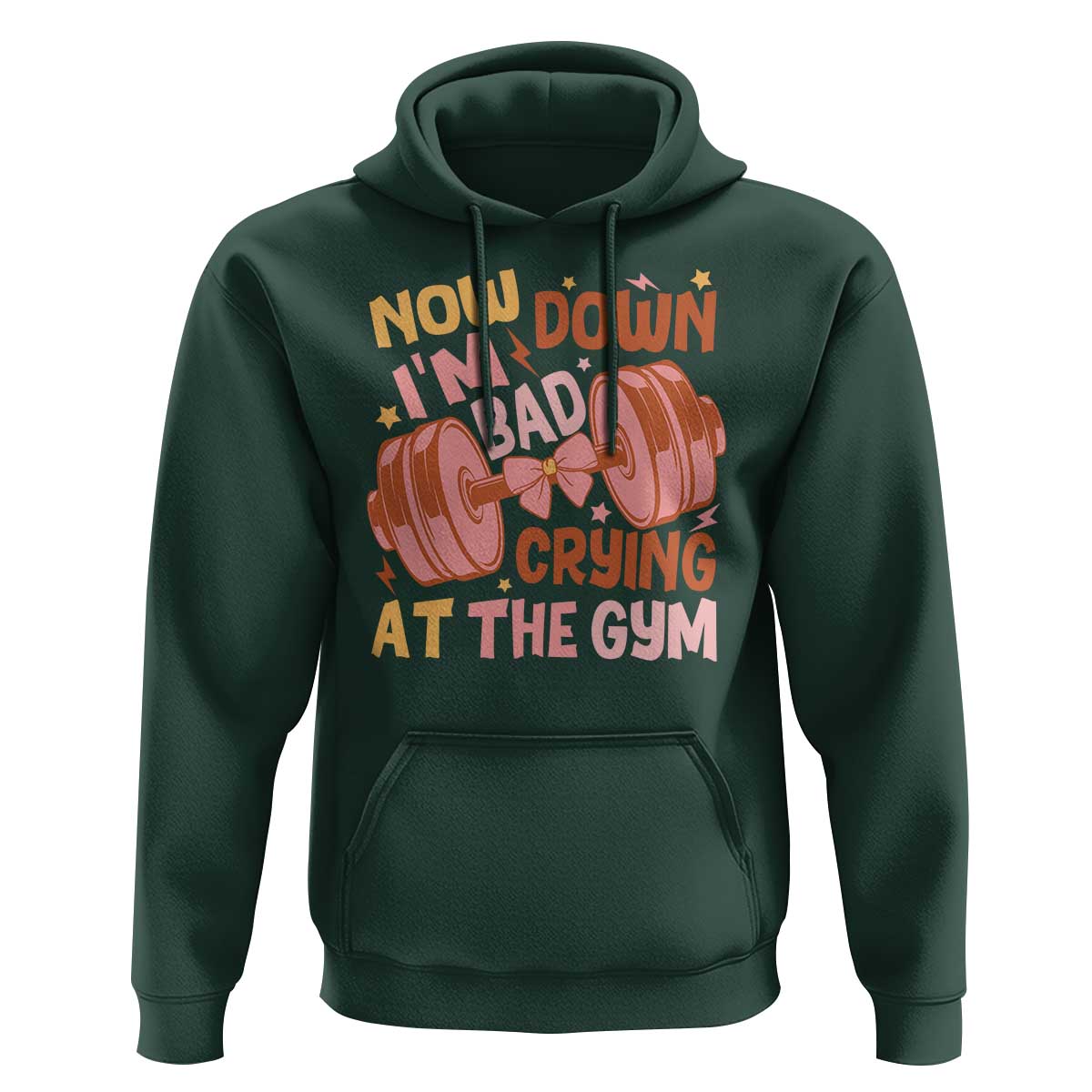 Gymer Hoodie Down Bad Crying At The Gym Groovy Bow Coquette