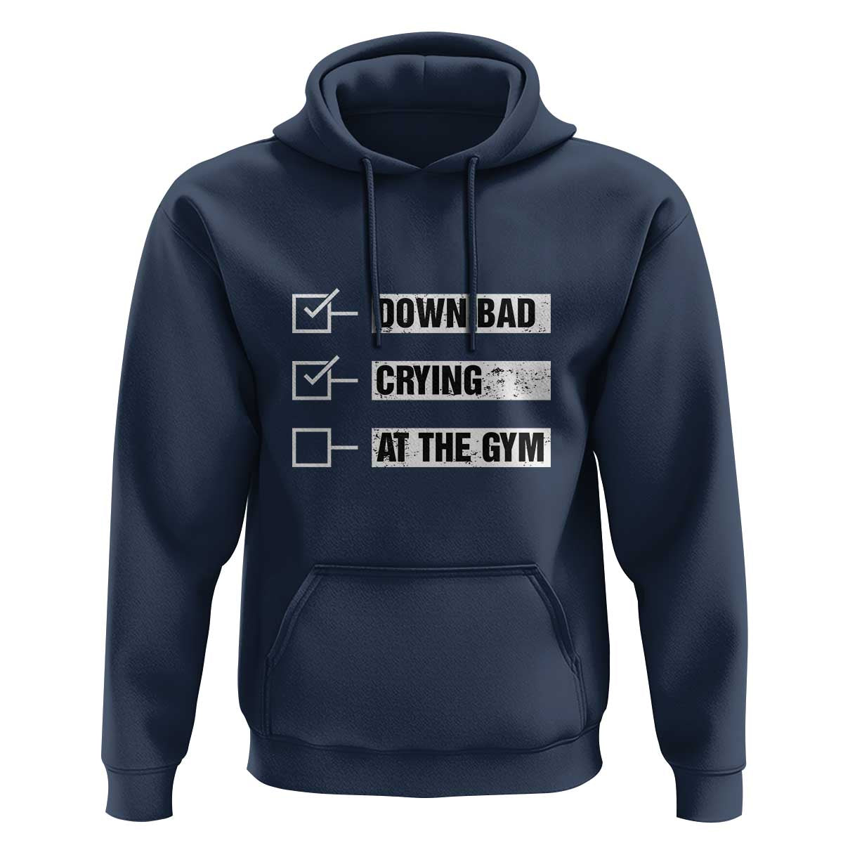 Funny Gymer Hoodie Down Bad Crying at the Gym