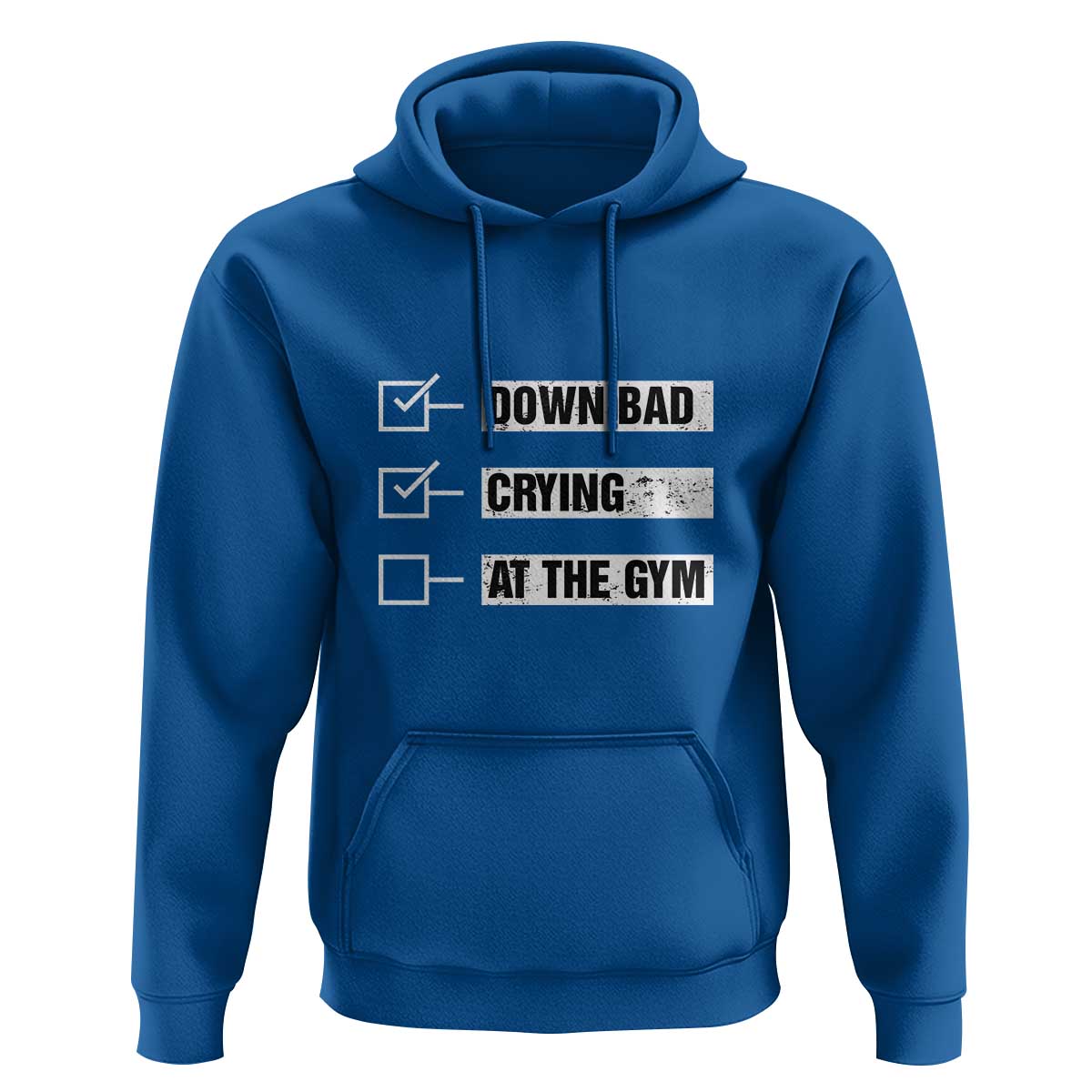 Funny Gymer Hoodie Down Bad Crying at the Gym